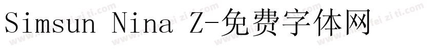 Simsun Nina Z字体转换